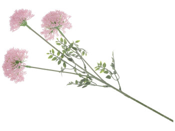 Искусственная ветка Даиса, 50см, цвет розовый с зеленым 