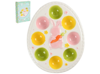 Блюдо для яиц Blooming Egg, керамика, 27х21х2,5см, цвет белый