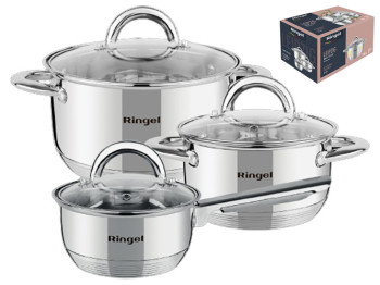 Набор кастрюль Ringel Leipzig, 1,5/1,9/3,6л (цена за набор 6 предметов) 6900065336370