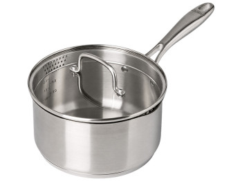 Ковш Pyrex Infinity с крышкой, нержавеющая сталь, 2,5 л, 20 см