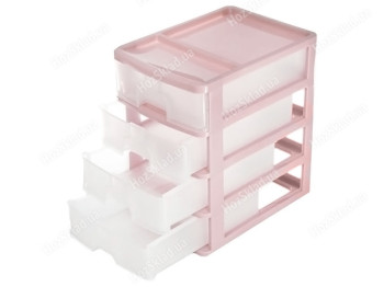 Комод настольный R-Plastic А4 на 4 ящика, пудра, 35x25,5x38см, 03408