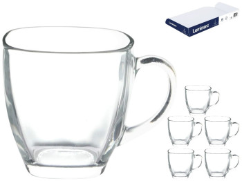 Набор чашек Luminarc Carina Plain, стекло, 220мл, цвет прозрачный (цена за набор 6шт)