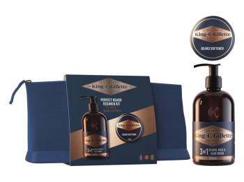 Набор для ухода за бородой Gillette King C. Gillette с шампунем 350 мл и бальзамом 100 мл
