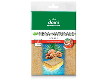 Набор губок кухонных натуральная фибра Domi 10x7x4см (цена за набор 2шт)