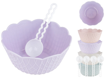 Креманки с ложкой 9,7х9,7х4,6см (цена за набор 8 предметов)