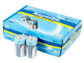 Батарейка солевая Raymax "Super Heavy duty" 1,5V R20P UM1 (цена за 2 шт в спайке)