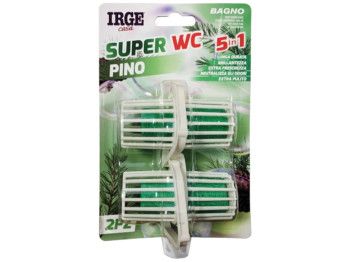 Туалетный блок-дезодорант Irge Casa Super WC 5в1 Pino, аромат сосна, 2×40г, 2шт