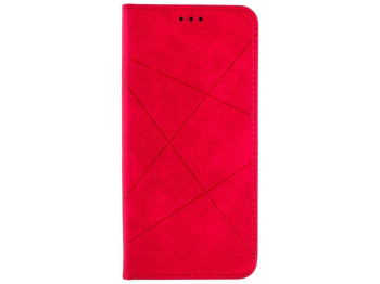 Чехол-книжка Business Leather для Samsung Galaxy A03s Цвет Малиновый