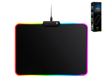 Килимок для миші TWolf P1 Rgb, гумова основа, Rgb-підсвічування, 250×300×4мм, колір чорний