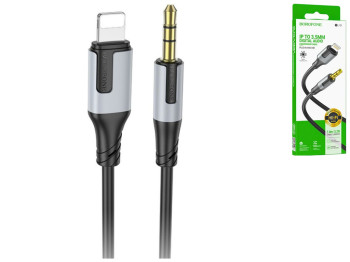 Кабель Aux Borofone BL19 Lightning, 1м, колір чорний