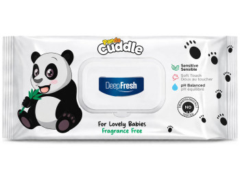 Салфетки влажные DeepFresh Lovely Babies, для детей, нетканое волокно, с клапаном, 72шт