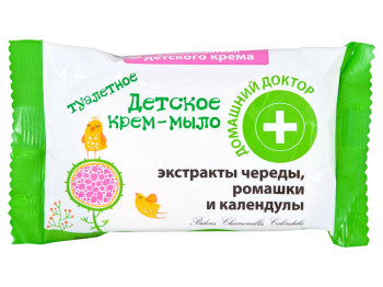 Детское крем-мыло Домашний доктор с экстрактами череды, ромашки и календулы 70г 32151