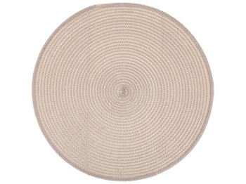 Салфетка сервировочная (плейсмат) Casual, цвет - светлый бежевый, D38см