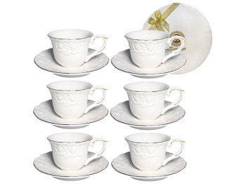 Набор кофейный Белая ночь (чашка 80мл, блюдце D12см)