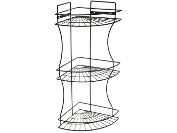 Полка настенная угловая трехъярусная 27х20,5х49,5см