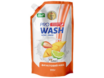 Жидкое крем-мыло Pro Wash Фруктовый микс, 910г, дойпак