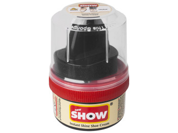 Крем-блиск для взуття SHOW безбарвний (з губкою) 50мл
