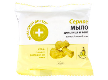 Мыло для лица и тела Домашний доктор Серное снимает раздражение 70г