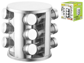 Набор емкостей для специй Maestro Basic на круглой поворотной подставке (цена за набор 13 предметов)