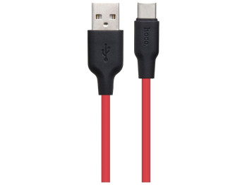 Кабель USB Hoco X21 Plus Silicone Type-C 0.25m Колір Чорно-Червоний