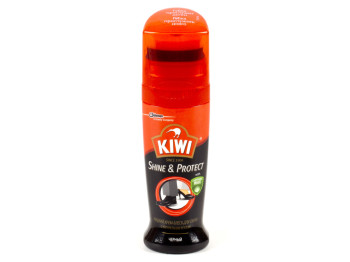 Крем-блеск для обуви жидкий KIWI "Shine&Protect" (цвет черный) 75мл