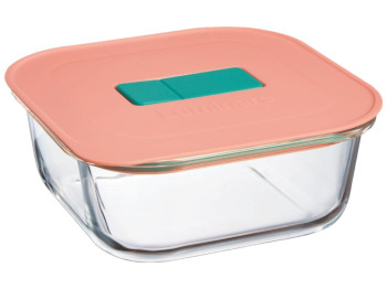 Контейнер Luminarc Pure Box Unique, квадратный, боросиликатное стекло, пластик, 800мл, 6×16×16см