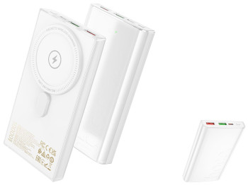 Power Bank Hoco Q22 Taurus 22.5W+PD20W magnetic digital display 10000mAh Цвет Белый