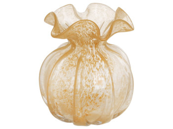 Ваза Adele, ручная работа, стекло, 13×15,5см, цвет карамель