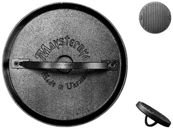 Пресс-гриль чугунный Maysternya, круглый, 20см, 3,3кг