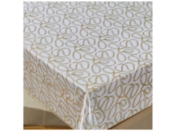 Клейонка рідке скло Laser, з голографічним малюнком, ПВХ, 1,37×20м, золотистий (ціна за рулон)