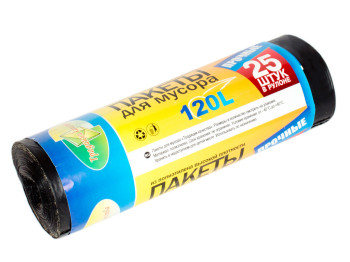 Мусорные пакеты 120л. "Традиции Качества" 25шт.