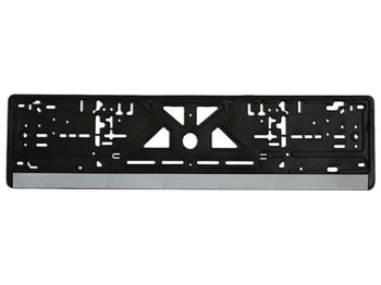 Рамка номера пластиковая серебро