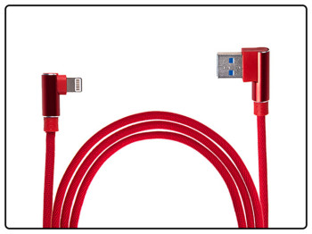 Кабель USB - Apple (Red) 90°