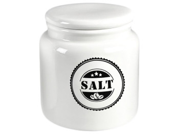 Банка для соли Black&White, 700мл, 11x11x12см