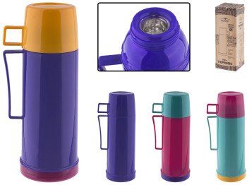 Термос Stenson пластиковый со стеклянной колбой (расцветки ассорти) 500мл MT-4577-5