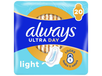 Прокладки гигиенические Always Ultra Day Light, с крыльями, 3 капли, 20шт