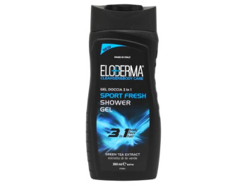 Гель для душа мужской Eloderma Sport Fresh 3в1, с экстрактом зеленого чая, 250мл