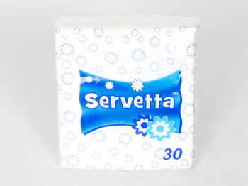 Салфетки "Servetta" белые 21x24 см (30л)
