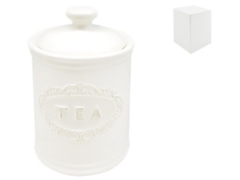 Банка для чаю Lace керамічна 10х10х15см 700мл