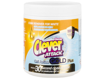 Пятновыводитель для белых вещей Clever Attack, 730г