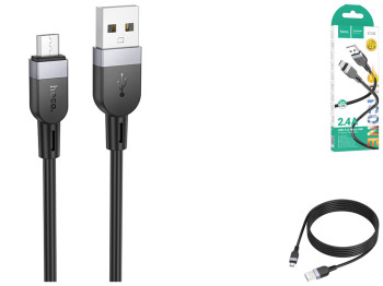 Кабель USB Hoco X109 Silicone мicro 2.4A 2м Цвет Черный