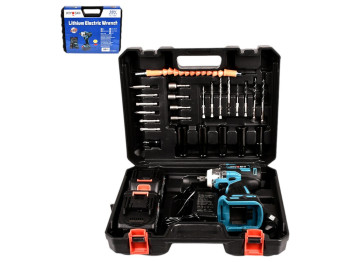 Шуруповерт-гайковерт акумуляторний Kiyoshi з набором насадок, безщітковий, 88V, 2 батареї, кейс