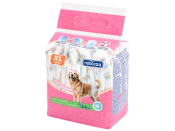 Підгузки для собак Nobleza, розмір XL, 53×35см, 10-20 кг, 10шт, (ціна за упаковку)