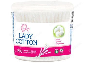 Ватные палочки Lady Cotton в банке 200шт