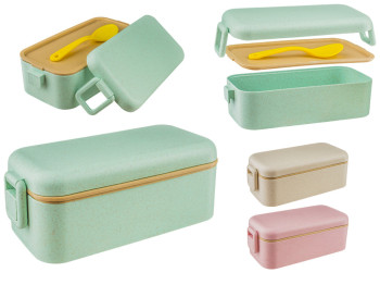 Ланч-бокс пластиковый 580мл (цвета ассорти)