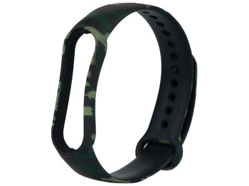 Ремешок для Xiaomi Mi Band 5 / 6 Сamouflage Цвет green