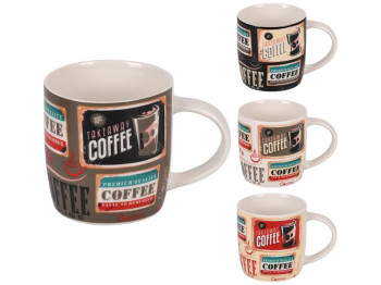 Чашка Coffee, керамика, 350мл, 3 дизайна (цена за 1шт)