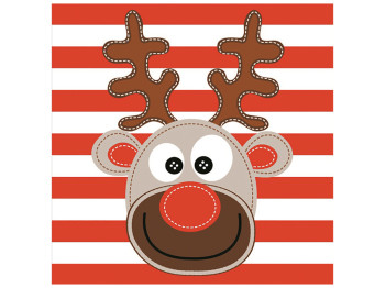 Салфетки бумажные новогодние Silken Smile New Year, 33х33см, 3слоя, 18шт