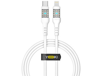 Кабель Yoki Cyber, Type-C - Lightning, 30W, 1,2м, Білий