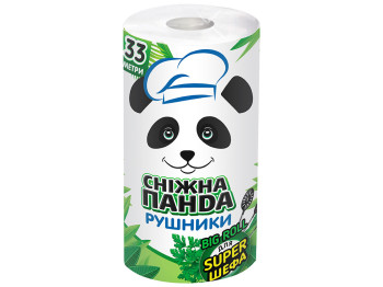 Полотенца бумажные Сніжна панда BIG ROLL двухслойные 23,6х12см белые (цена за 1 рулон)